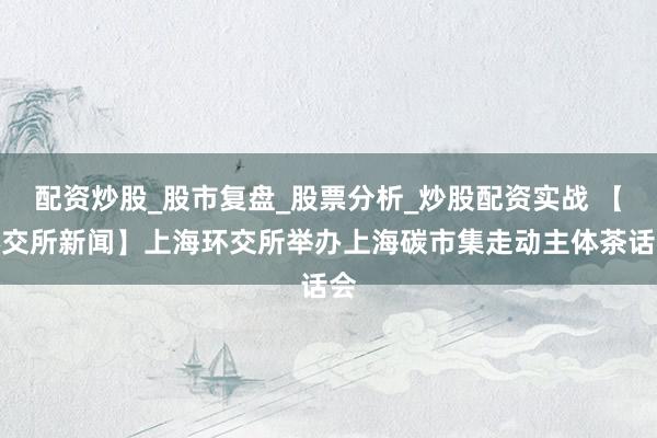 配资炒股_股市复盘_股票分析_炒股配资实战 【环交所新闻】上海环交所举办上海碳市集走动主体茶话会