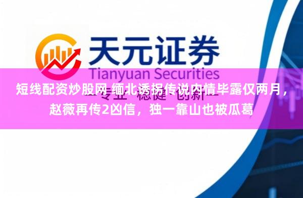 短线配资炒股网 缅北诱拐传说内情毕露仅两月,赵薇再传2凶信,独一靠山也被瓜葛